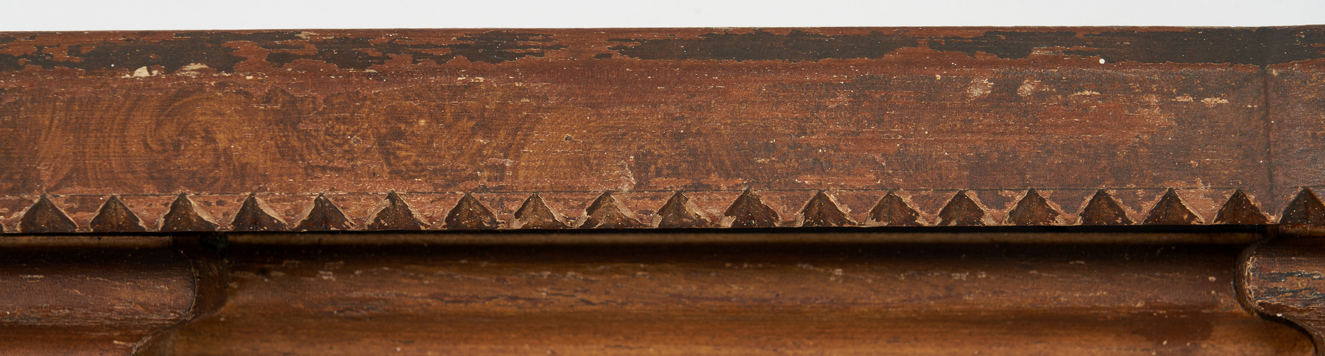 Lot 432: Southern Chip Carved Paint Decorated Mantel