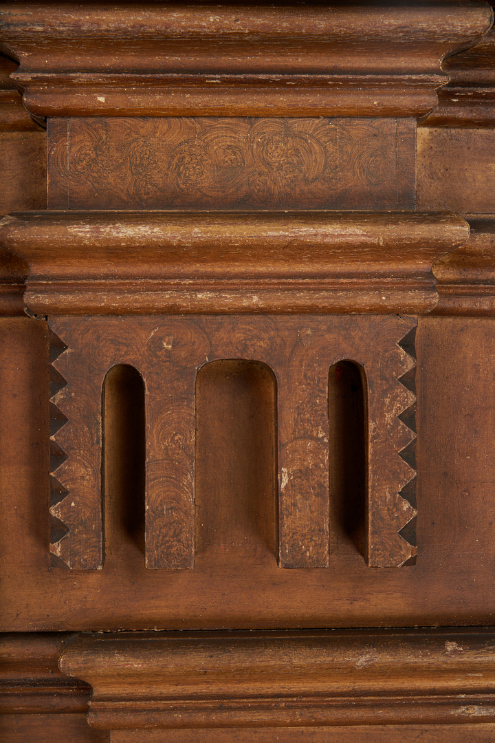 Lot 432: Southern Chip Carved Paint Decorated Mantel