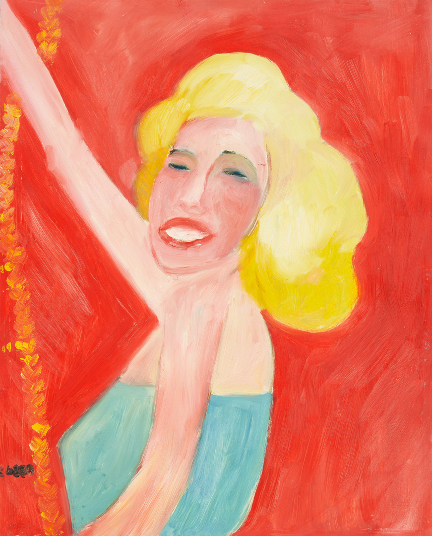 Lot 438: Lilian Webb Outsider Art Portrait Marilyn Monroe