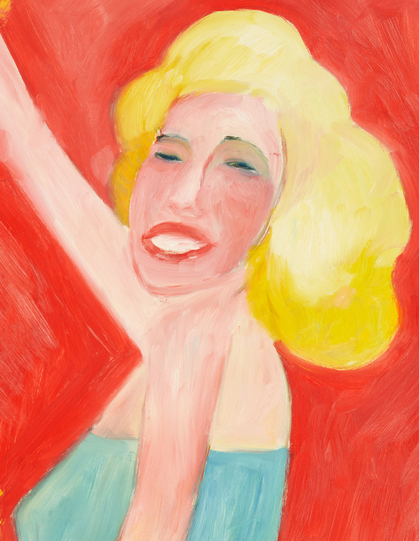 Lot 438: Lilian Webb Outsider Art Portrait Marilyn Monroe