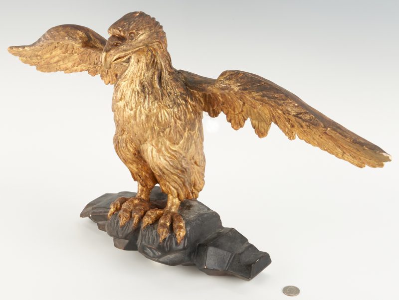 Lot 451: Carved American Gilt Wood Eagle