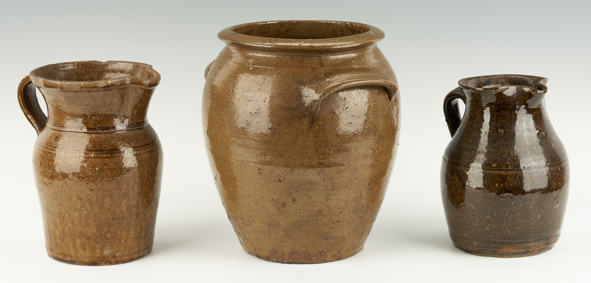 Lot 461: 3 Southern Stoneware Pottery Items