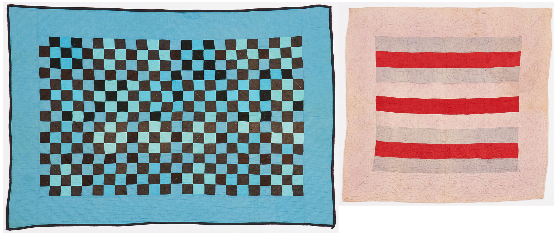 Lot 478: Two Quilts incl. Crib Quilt, possibly Amish