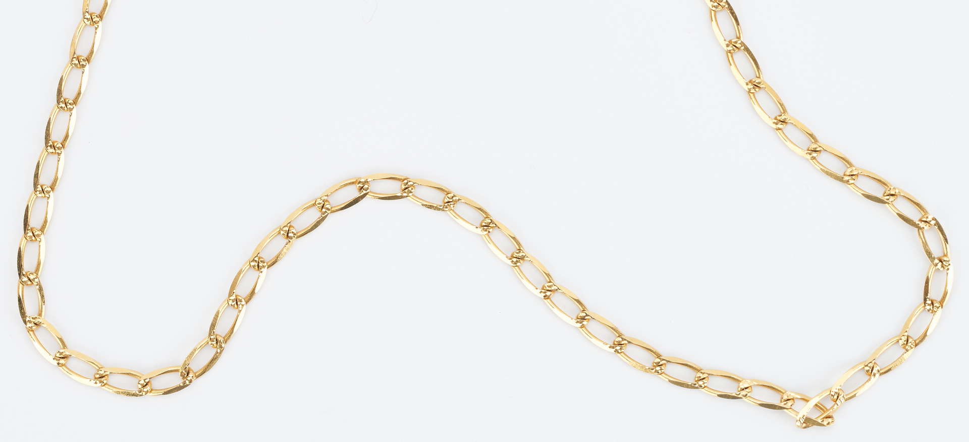 Lot 491: 4 14K Gold Chain Necklaces