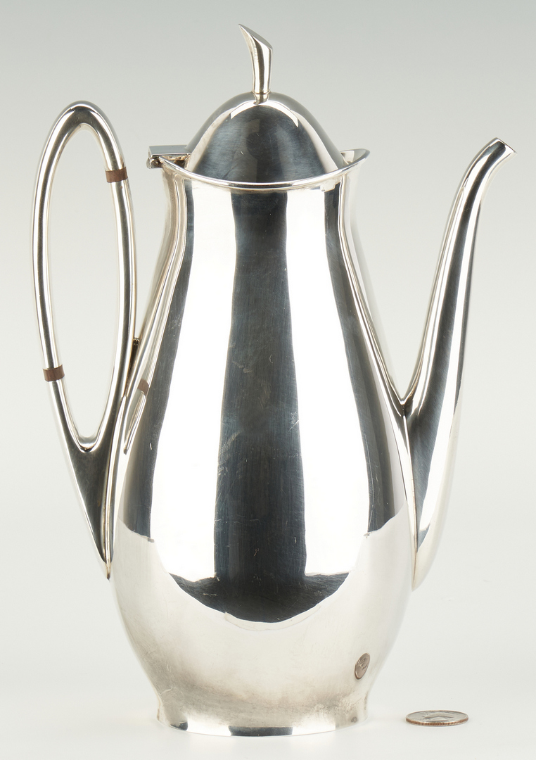 Lot 518: Tango Aceves Sterling Silver Coffee Pot
