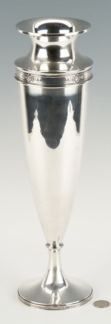 Lot 530: Meriden Sterling Silver Vase