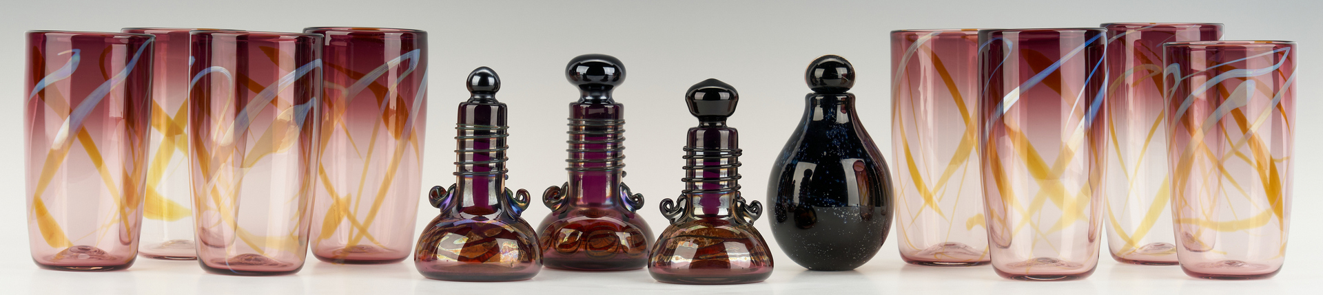 Lot 549: 12 Studio Art Glass Items, incl. Robert Levin