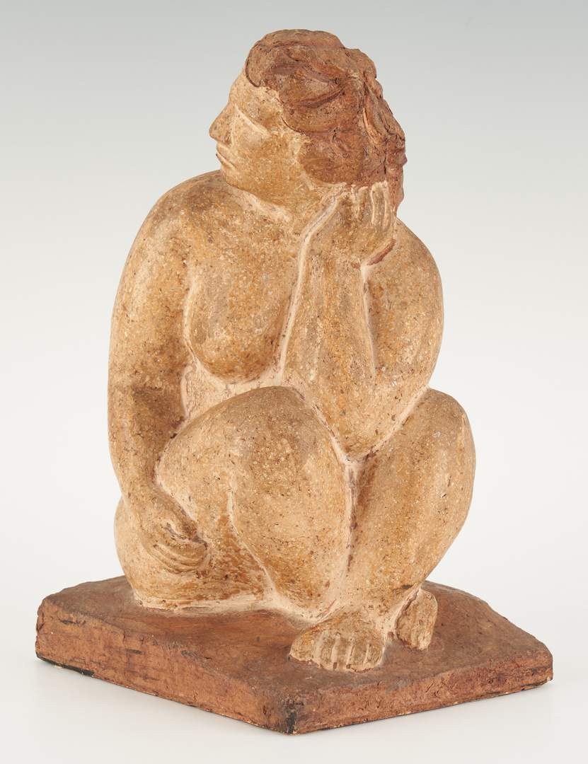 Lot 557: Philbrick M. Crouch Sculpture, Seated Figure