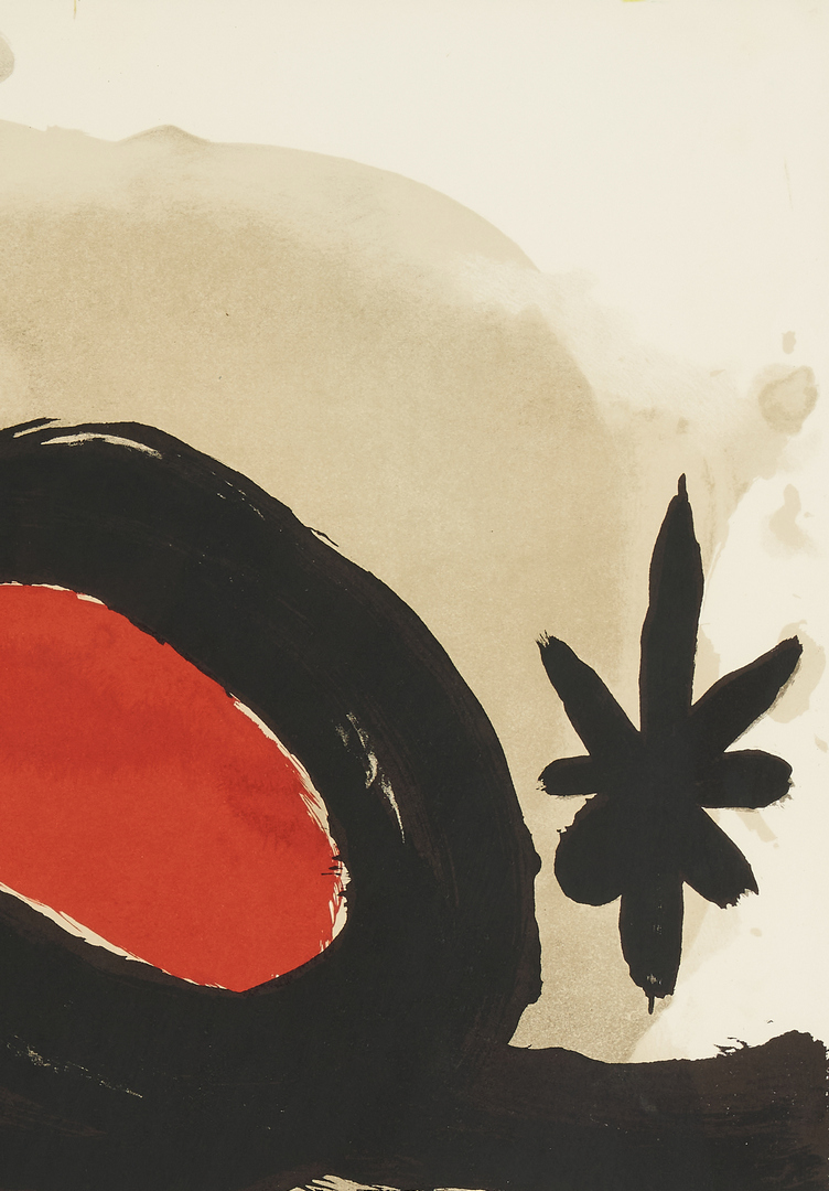 Lot 563: Joan Miro Signed Lithograph, Solar Bird, Lunar Bird, Spark, 95/150