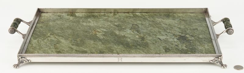Lot 56: Lebkuecher Sterling & Marble Tray