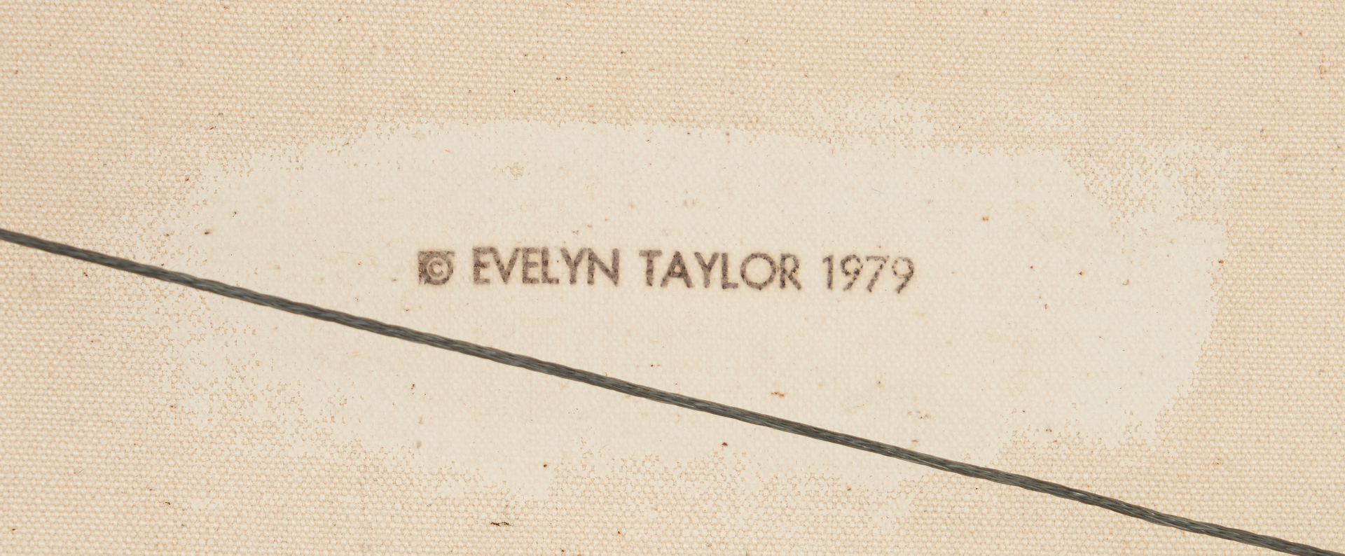 Lot 582: Evelyn Taylor O/C Painting, Boat with Tattered Sails