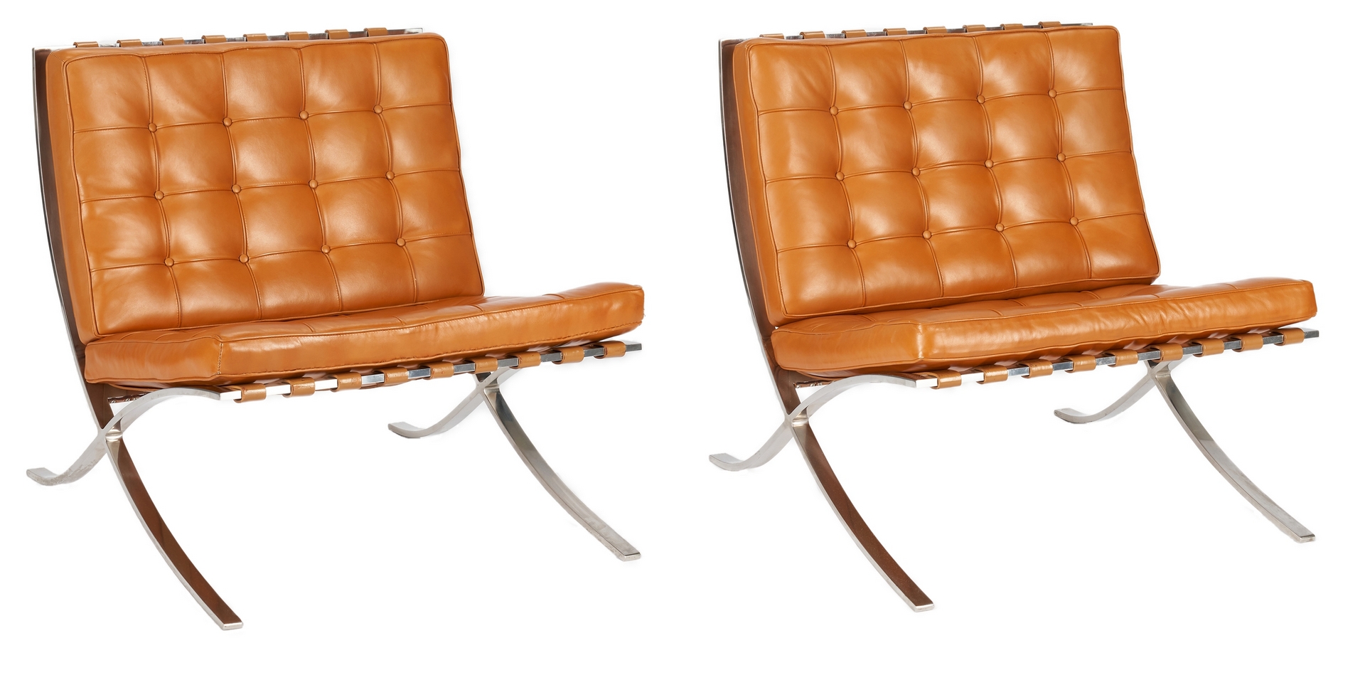 Lot 586: Pair of Barcelona Knoll Chairs