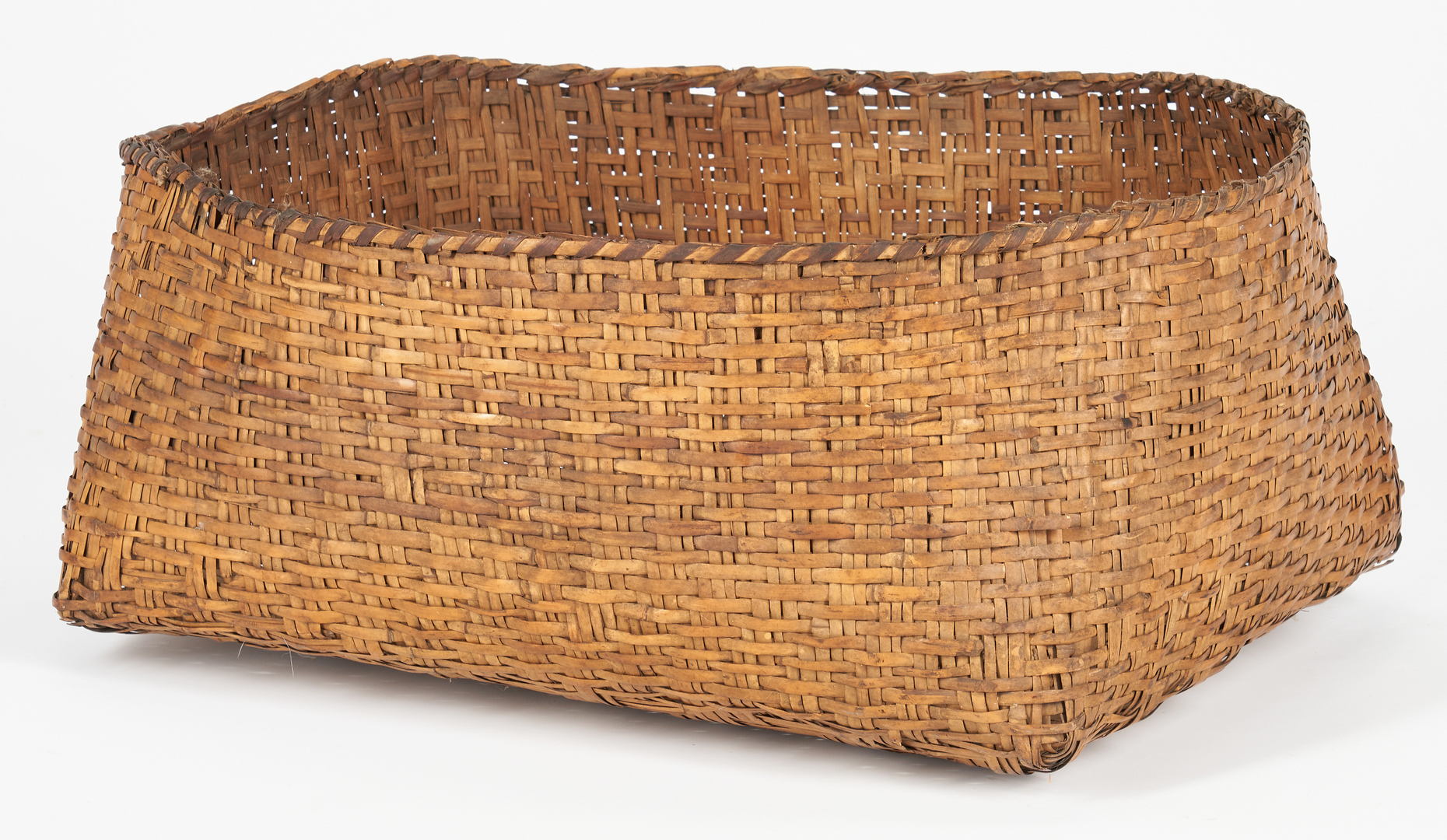 Lot 604: Large Native American Cherokee Rivercane Basket