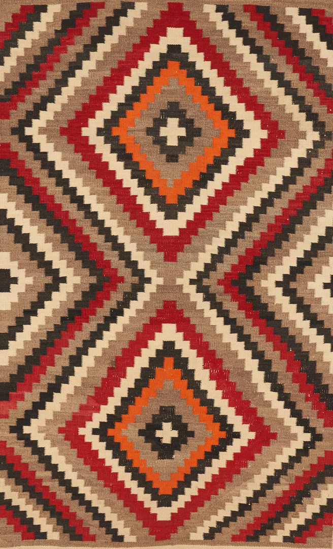 Lot 608: 2 Native American Navajo Rugs, Eye Dazzler & Ganado