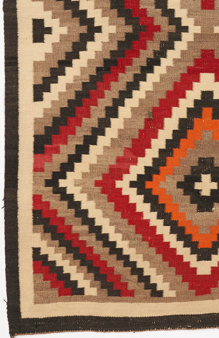 Lot 608: 2 Native American Navajo Rugs, Eye Dazzler & Ganado