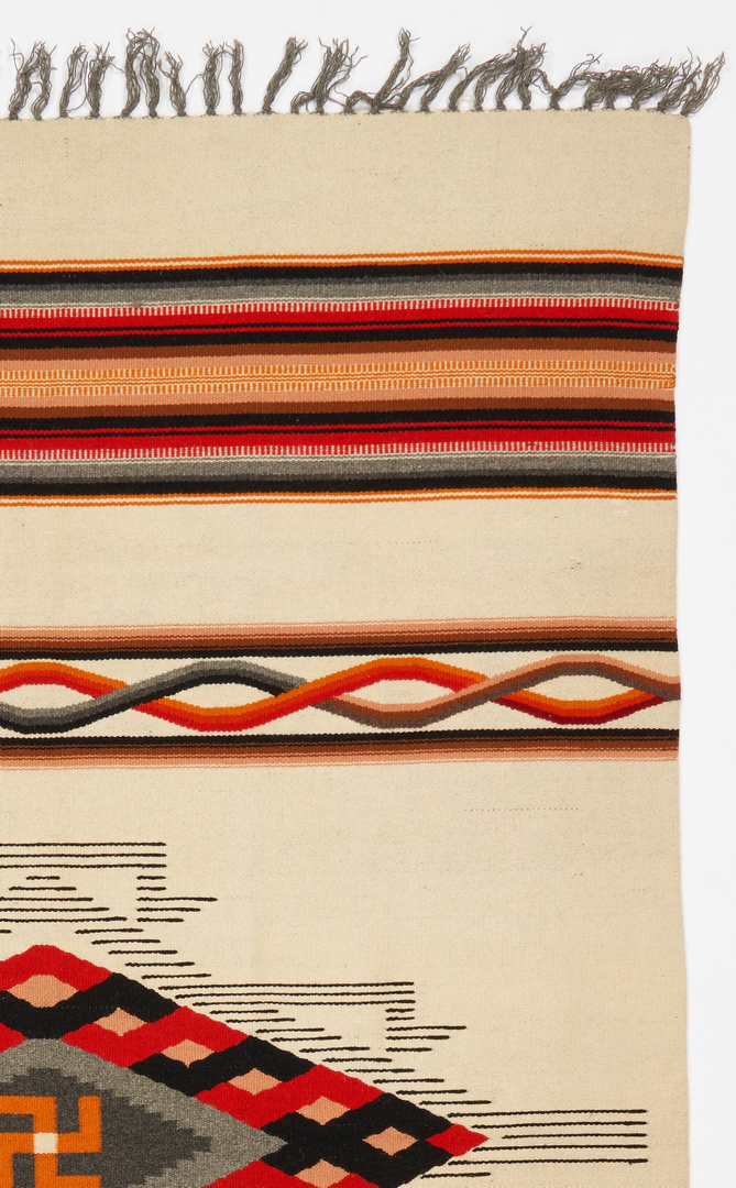 Lot 612: Early Mexican or Southwestern Blanket, Whirling Log