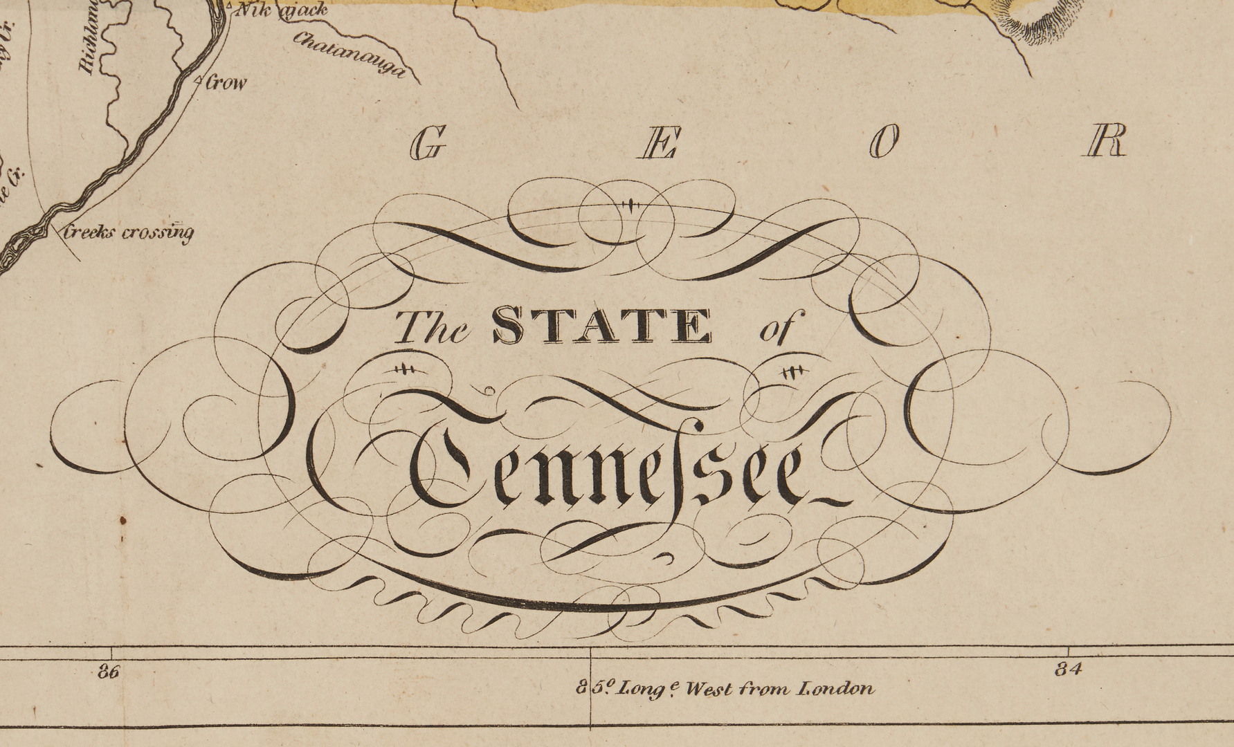 Lot 622: State of TN Map, M. Carey, 1814