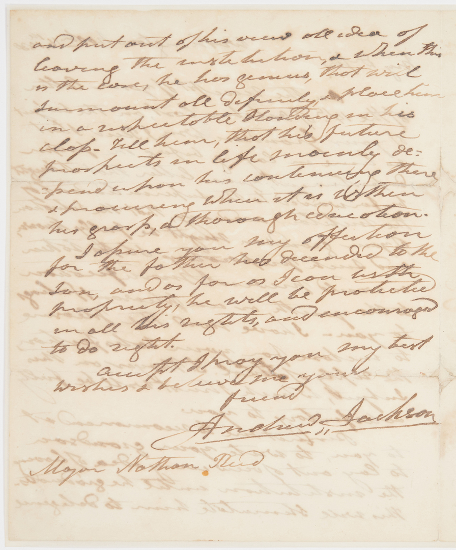 Lot 645: Andrew Jackson ALS, 1830