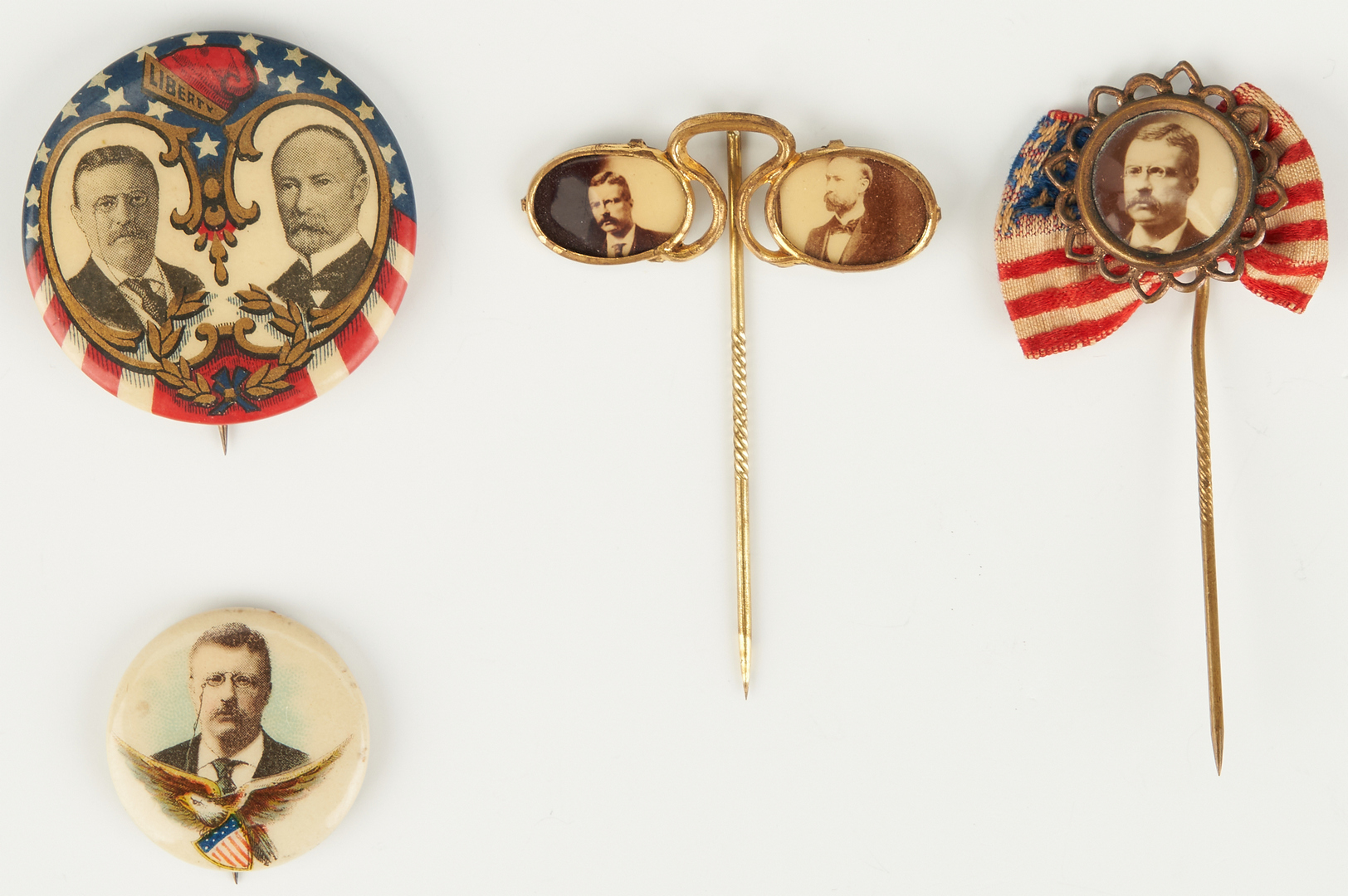 Lot 659: 10 Political Ephemera Items, incl. McKinley, Roosevelt, Taft