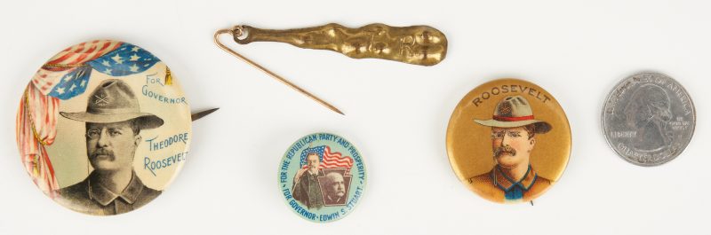 Lot 673: 4 Theodore Roosevelt Political Buttons