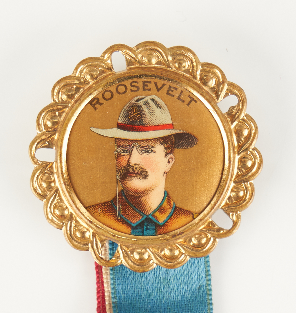 Lot 675: 4 T. Roosevelt Items, incl. Ribbons