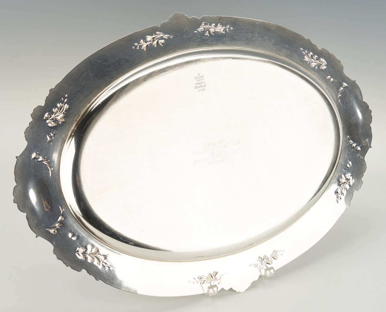 Lot 67: Reed & Barton Francis I 20" Hand Chased Sterling Tray