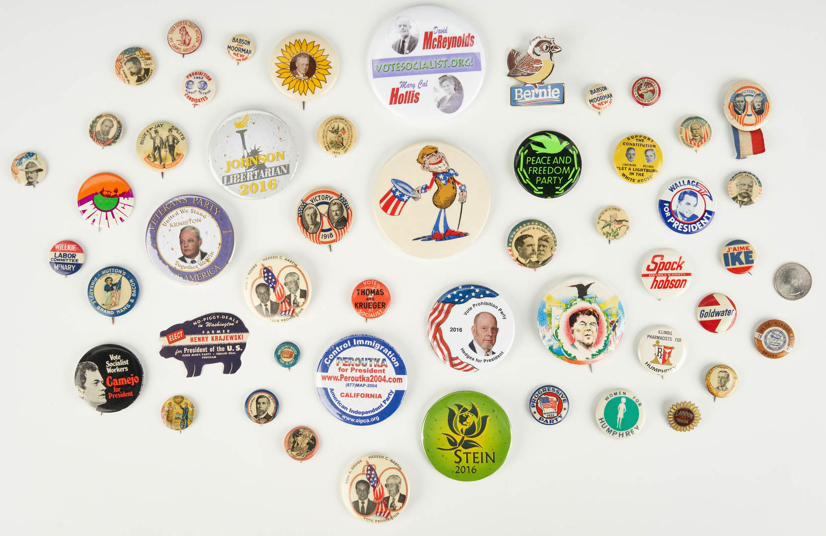 Lot 688: Group of 20th Cent. Political Buttons
