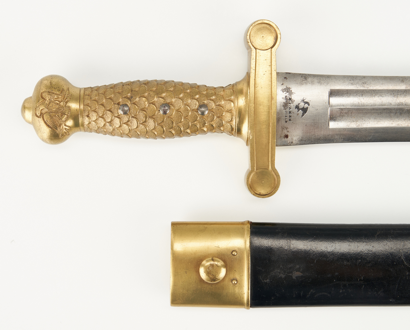 Lot 713: U.S. Springfield Artillery Model 1832 Short Sword & Scabbard