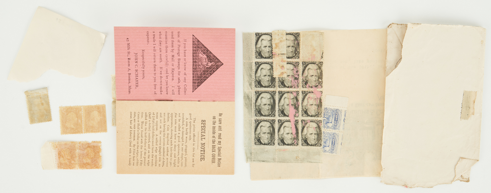 Lot 724: 39 Andrew Jackson "Black Jack" Stamps, 47 items