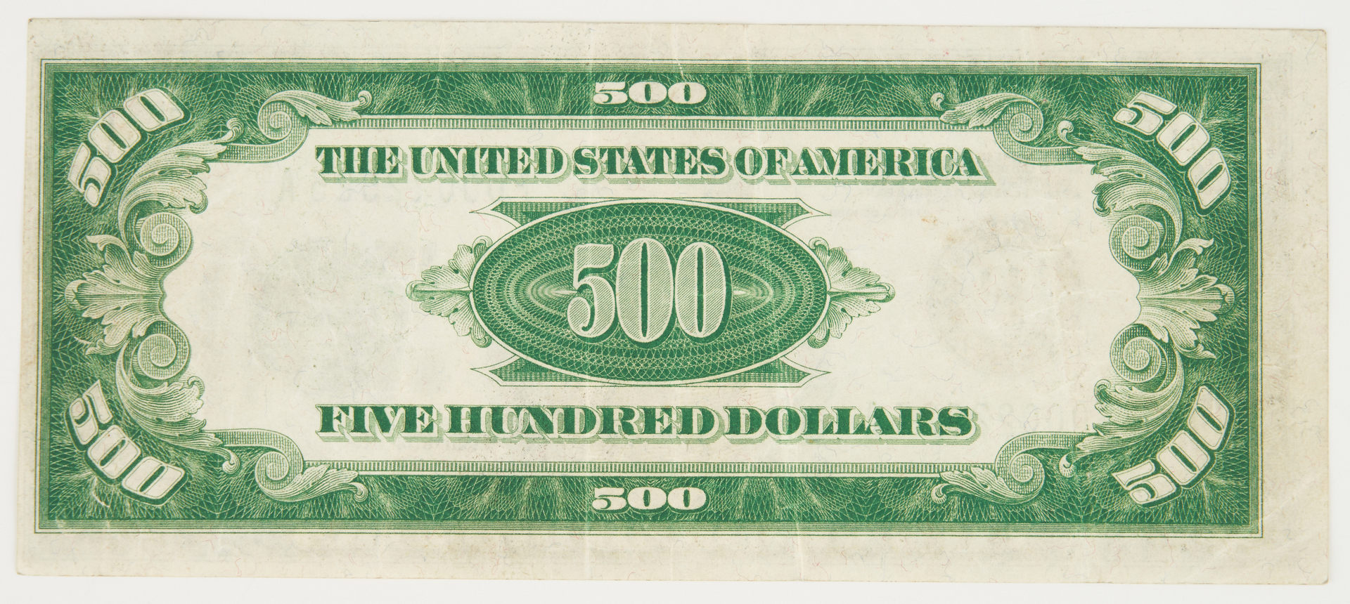 Lot 731: 1928 US $500 Green Seal Federal Reserve Note