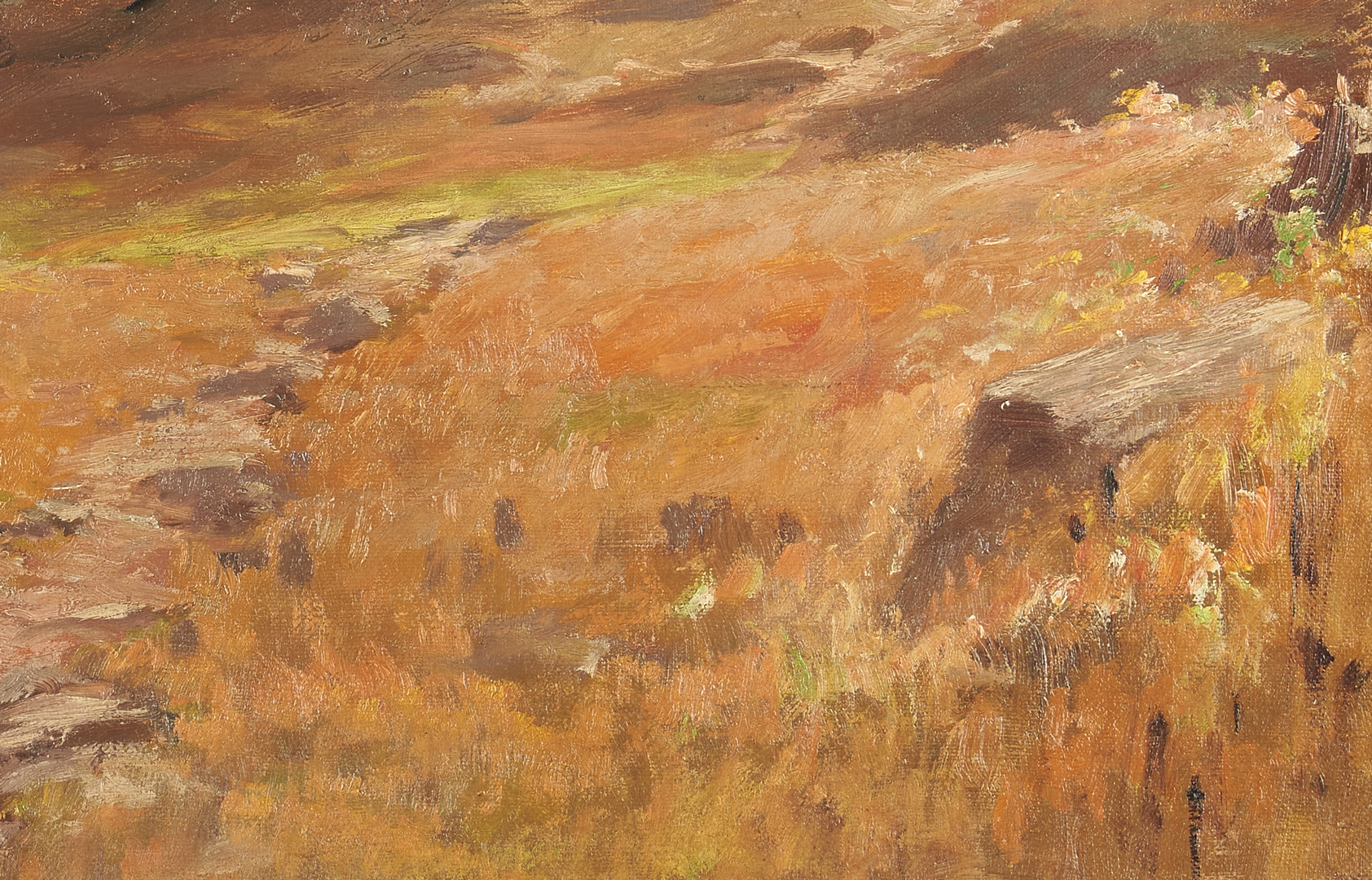 Lot 750: Thomas Craig O/C Painting, New England Autumn Landscape