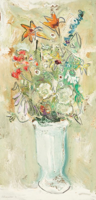 Lot 754: Sterling Strauser O/B Floral Still Life