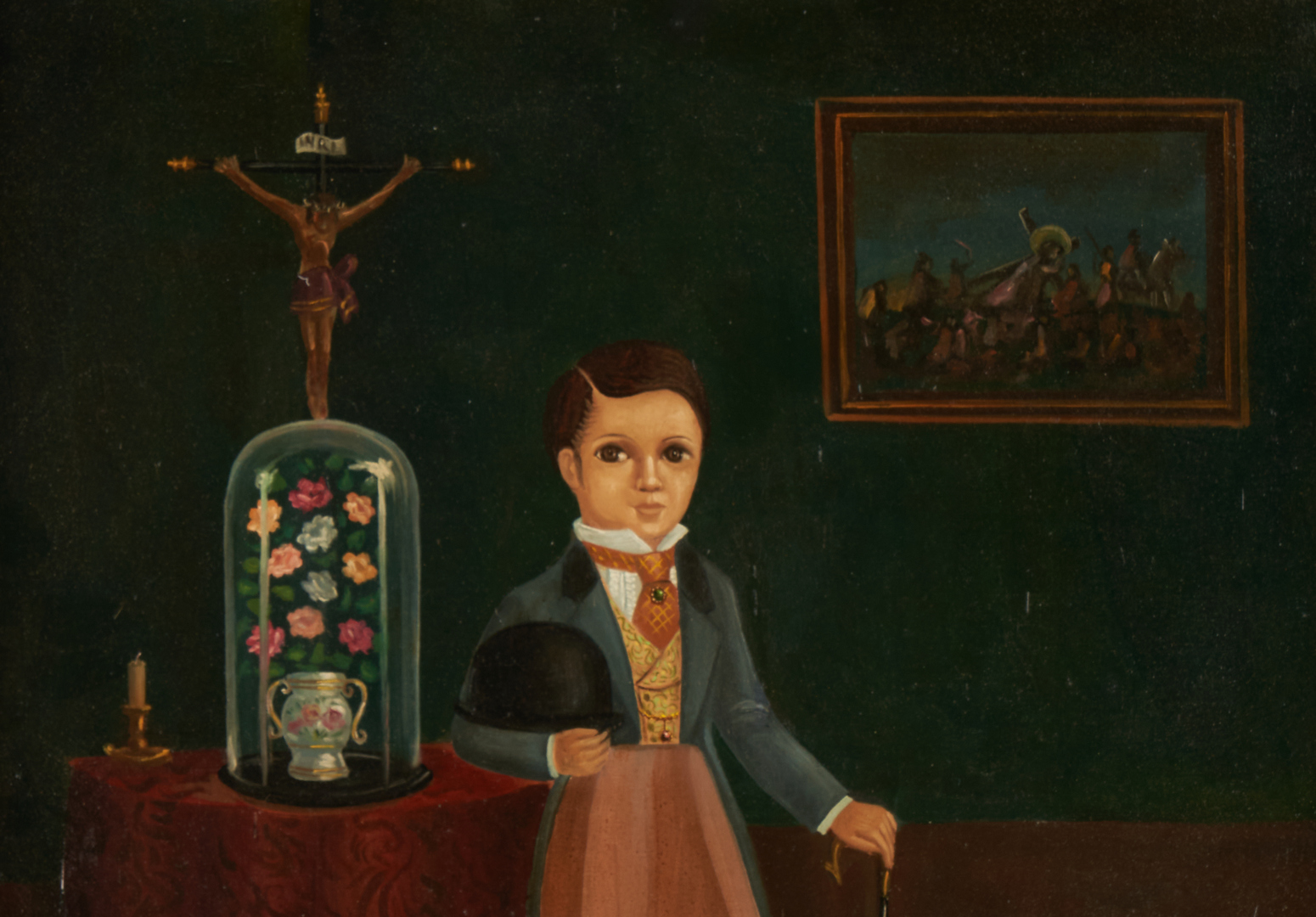 Lot 764: Trebol Rojo O/C Portrait of a Young Boy