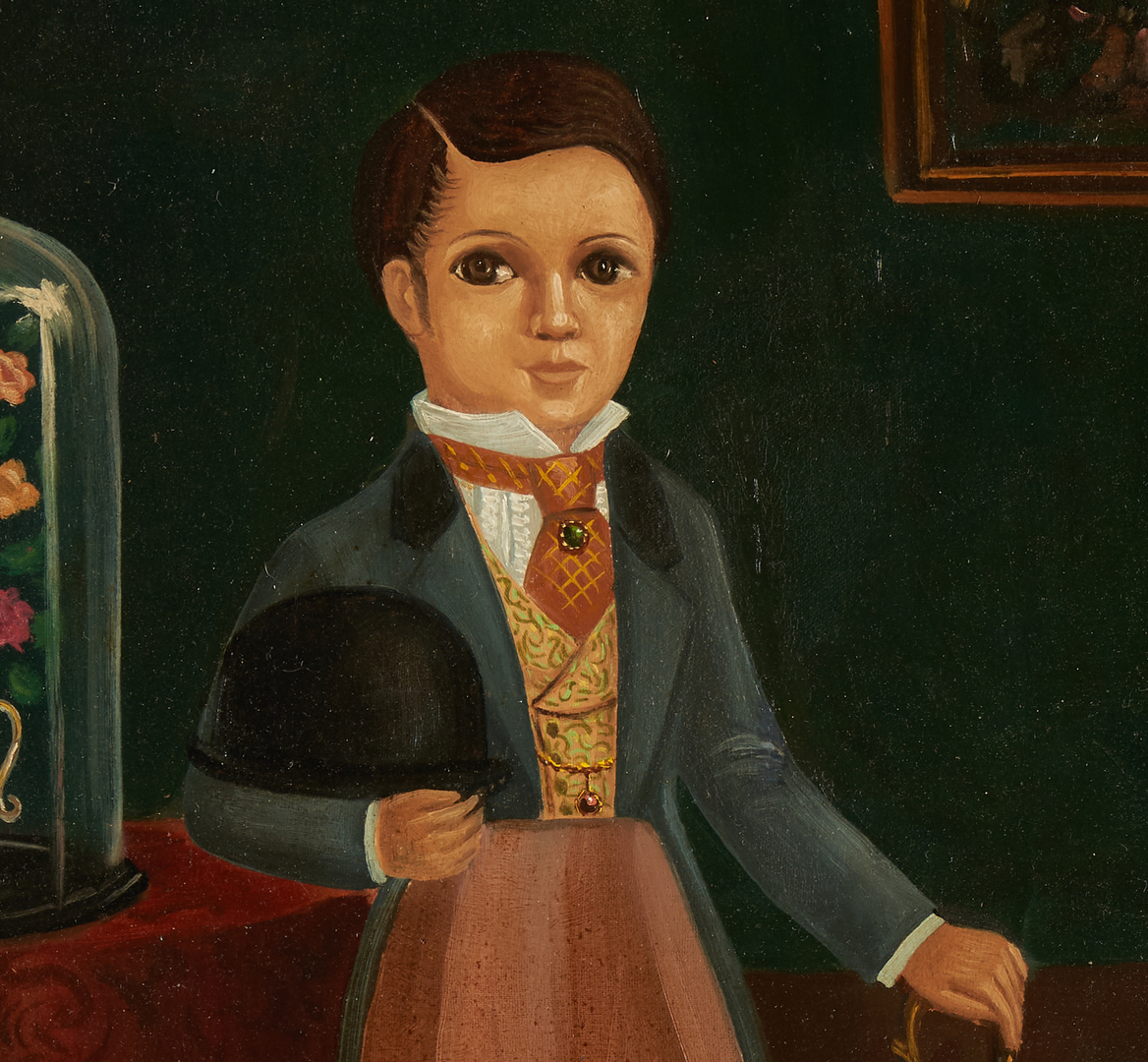 Lot 764: Trebol Rojo O/C Portrait of a Young Boy