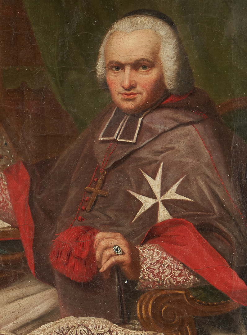 Lot 768: Continental School, Oil Portrait of a Cardinal