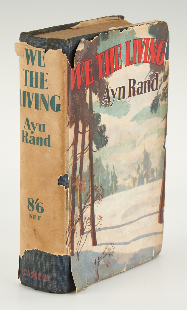 Lot 777: Ayn Rand Signed WE THE LIVING, 1940, 2 items