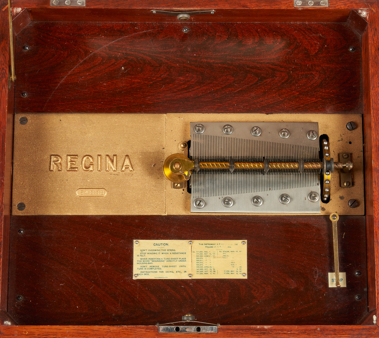 Lot 785: Regina Music Box with 19 Discs
