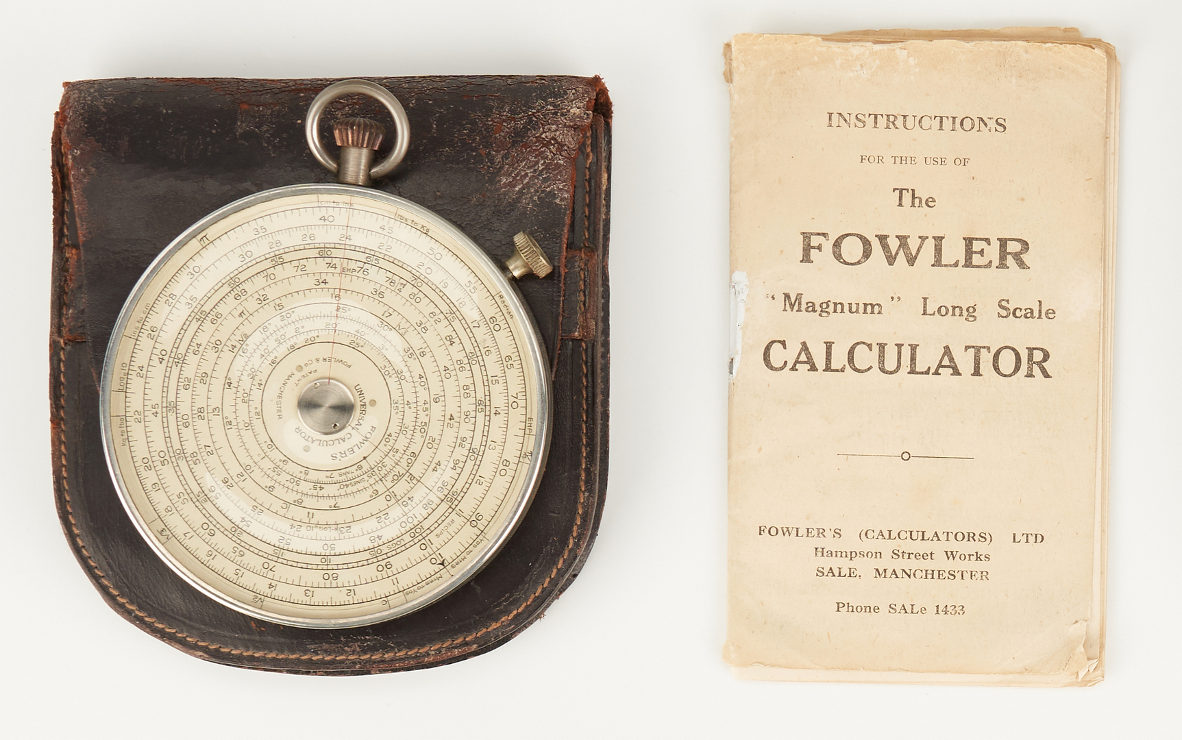Lot 791: 5 Pocket Watch Style Circular Calculators, incl. Fowler's