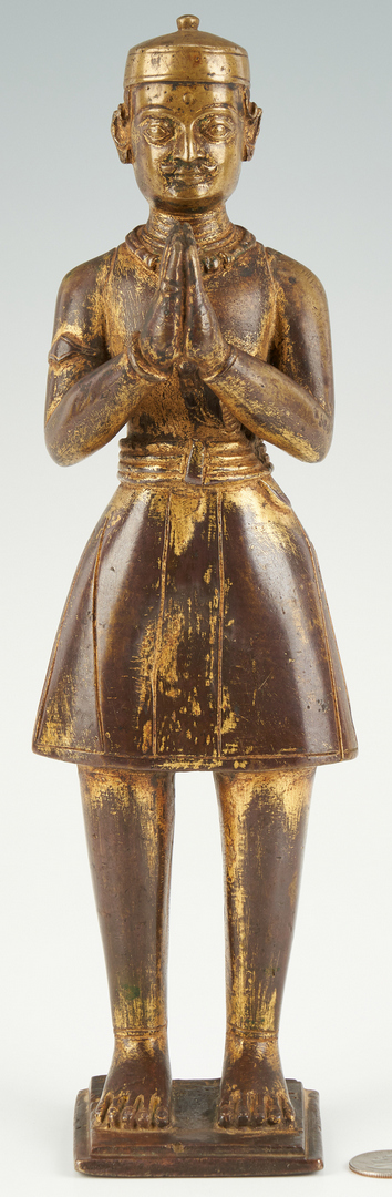 Lot 7: Chinese Bronze Figure and Japanese Tsuba
