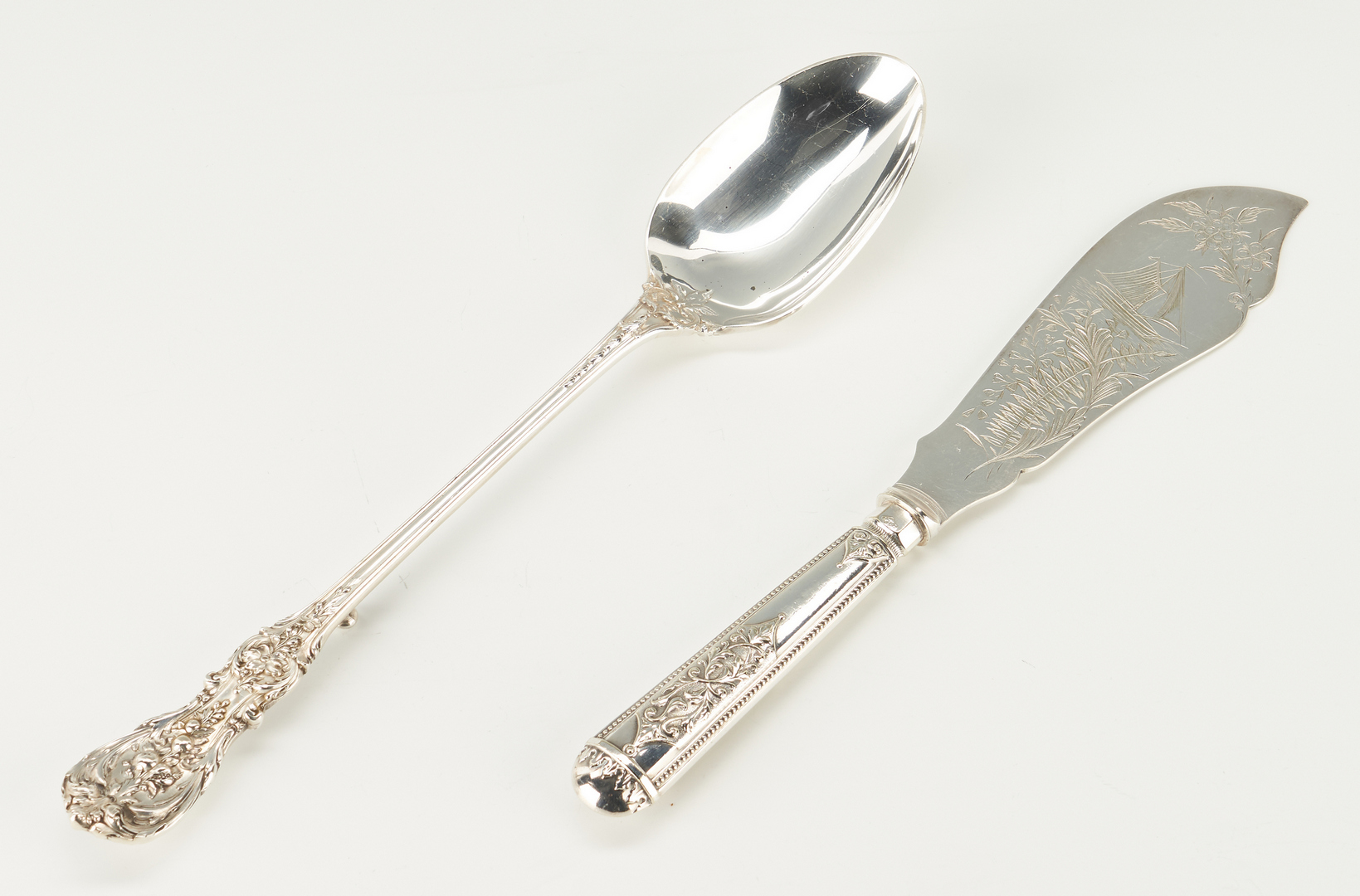 Lot 808: Sterling Flatware, Candlesticks, Napkin Ring and more