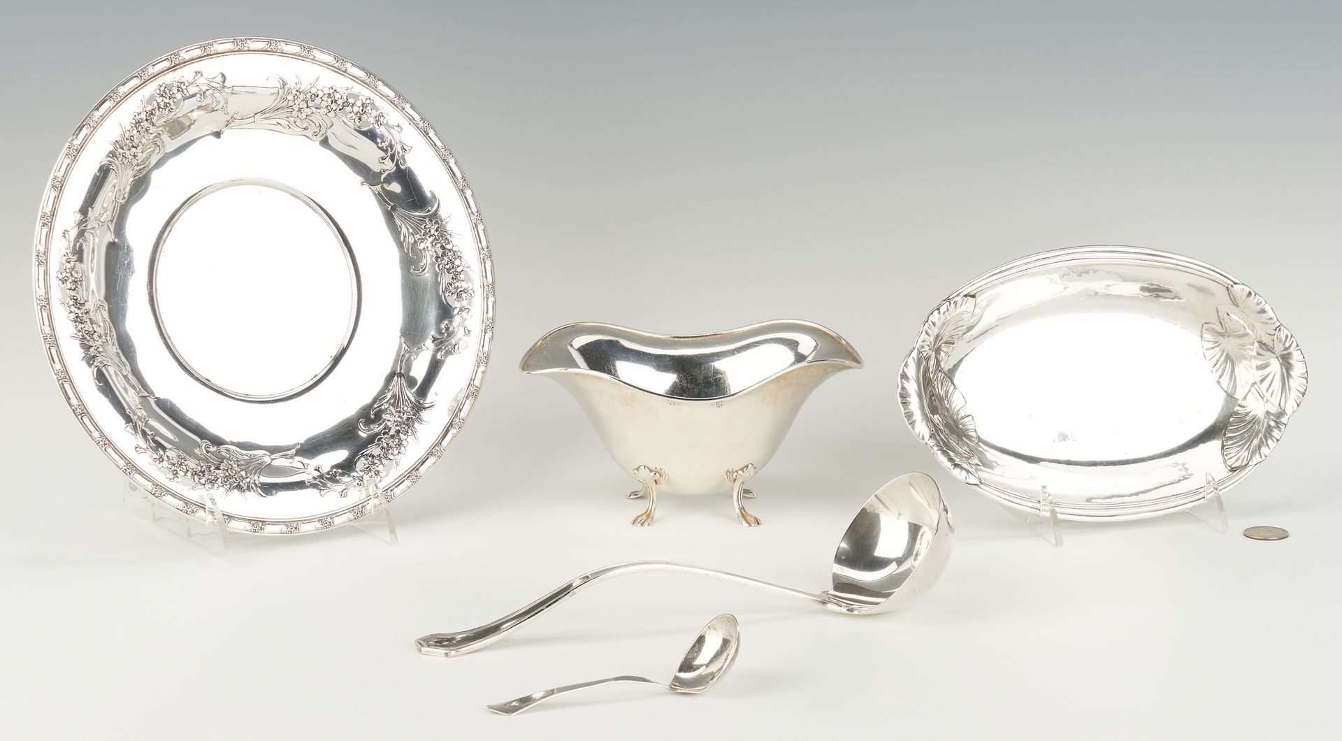Lot 812: 3 Sterling Bowls and 2 Ladles