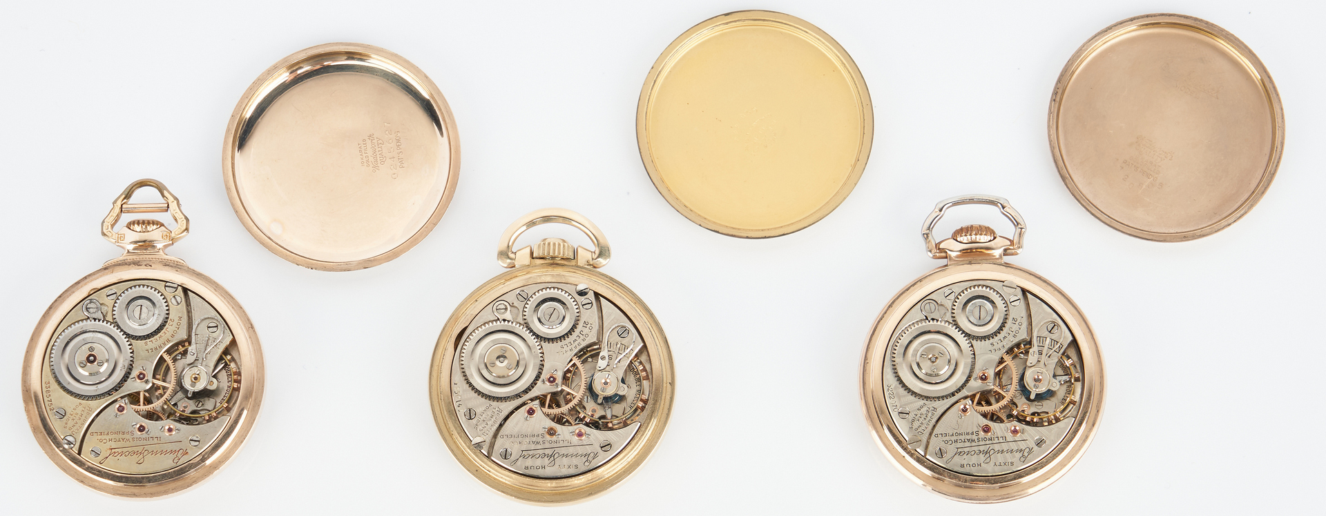 Lot 828: 3 Illinois Bunn Special Pocket Watches