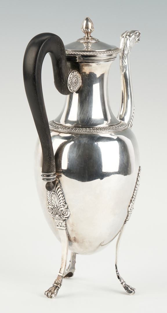 Lot 82: French Neoclassical 1st Standard Silver Coffee Pot