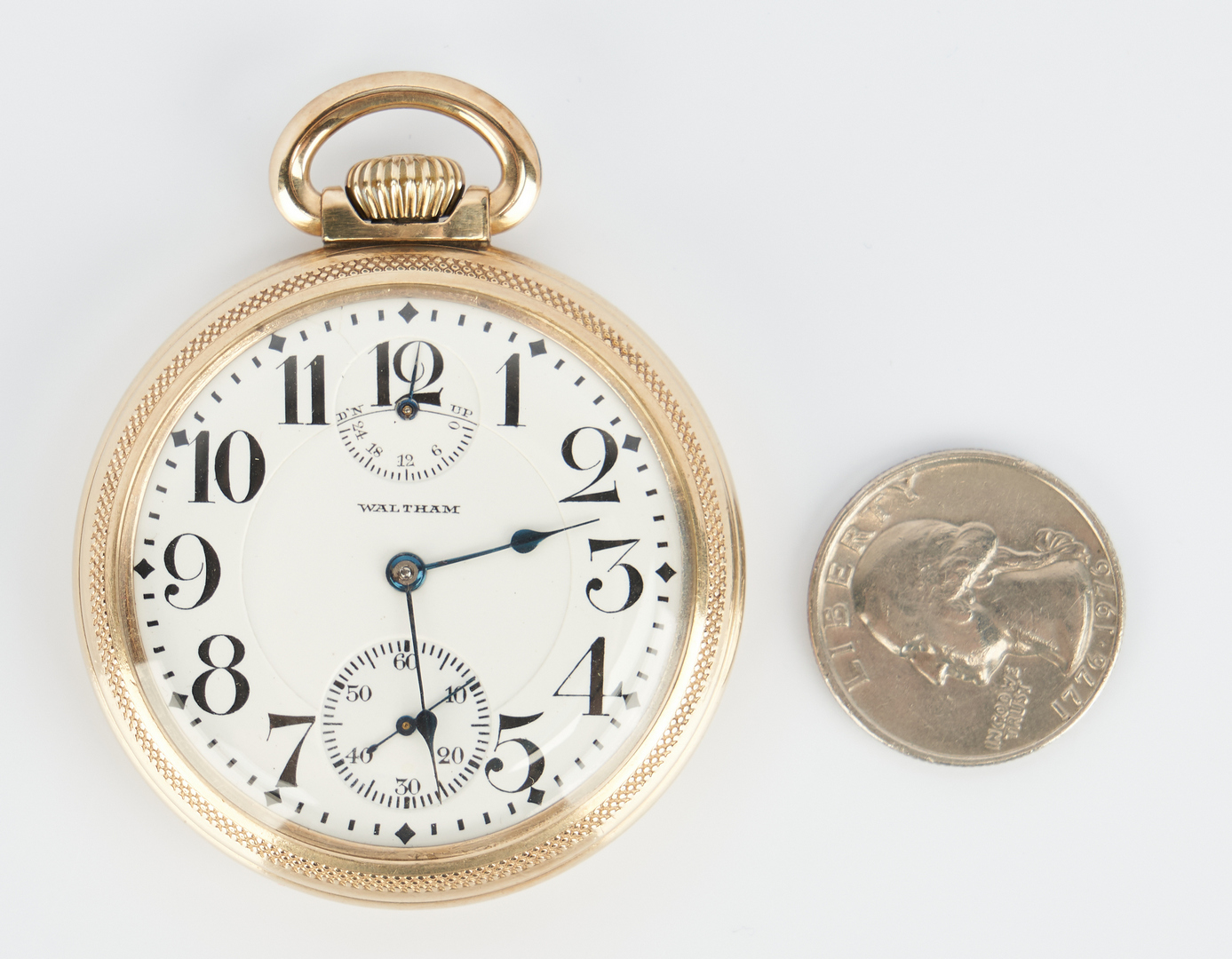 Lot 830: 1915 Waltham Vanguard Pocket Watch, Wide Indicator