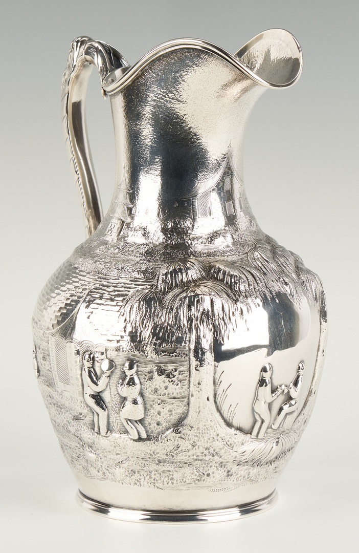 Lot 83: Chinoiserie Silver pitcher Ball, Tompkins & Black