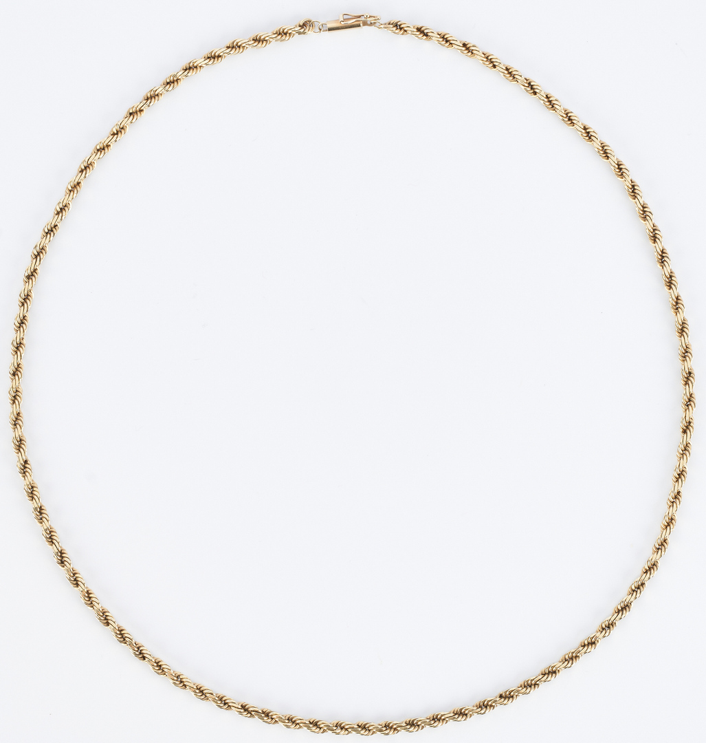 Lot 858: 10K Rope Chain Necklace