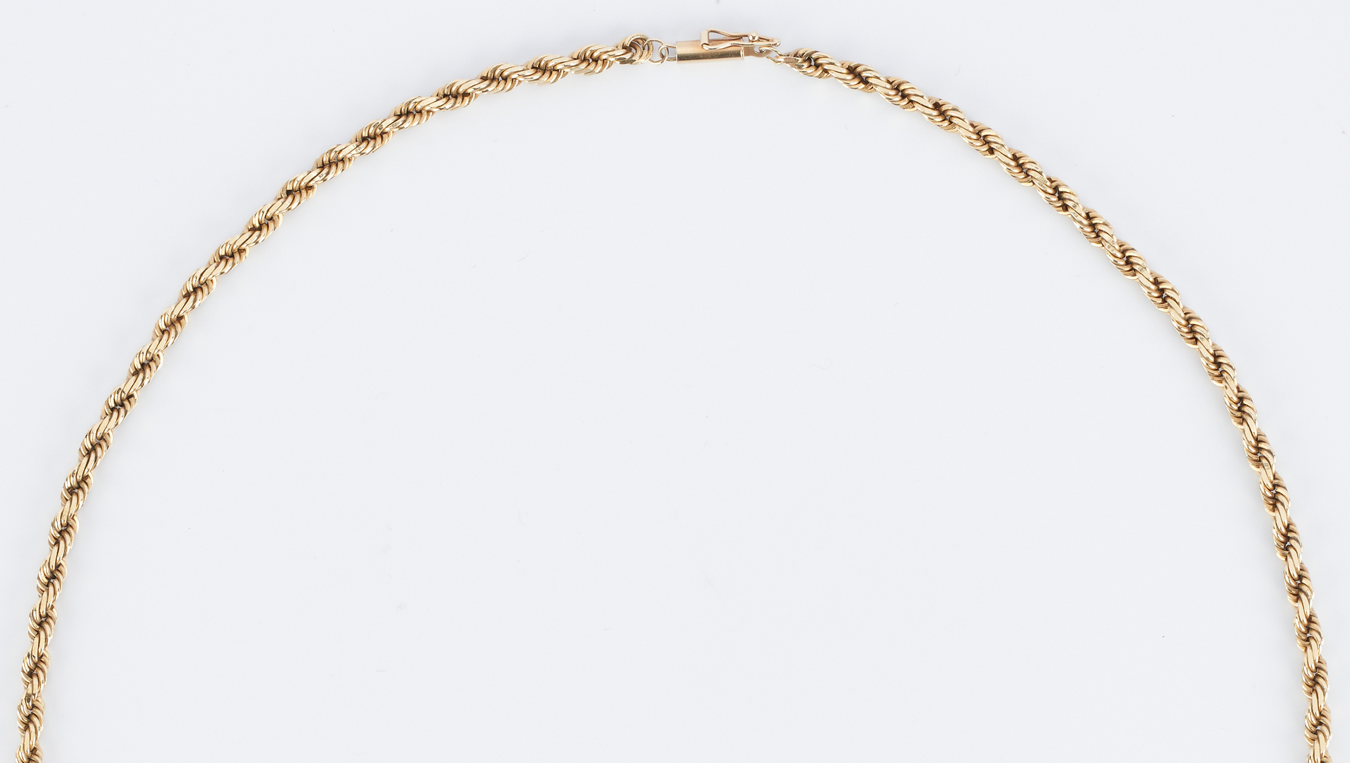 Lot 858: 10K Rope Chain Necklace