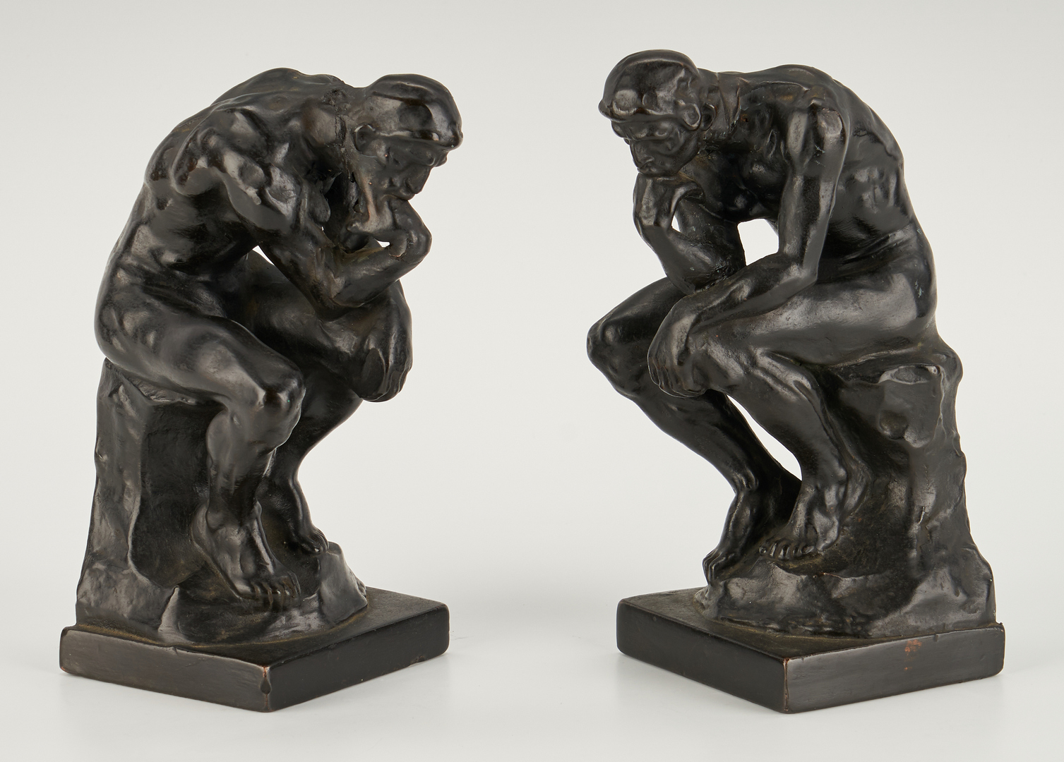 Lot 871: 5 Bookends, incl. Tiffany, "Thinker" and Art Deco Horse