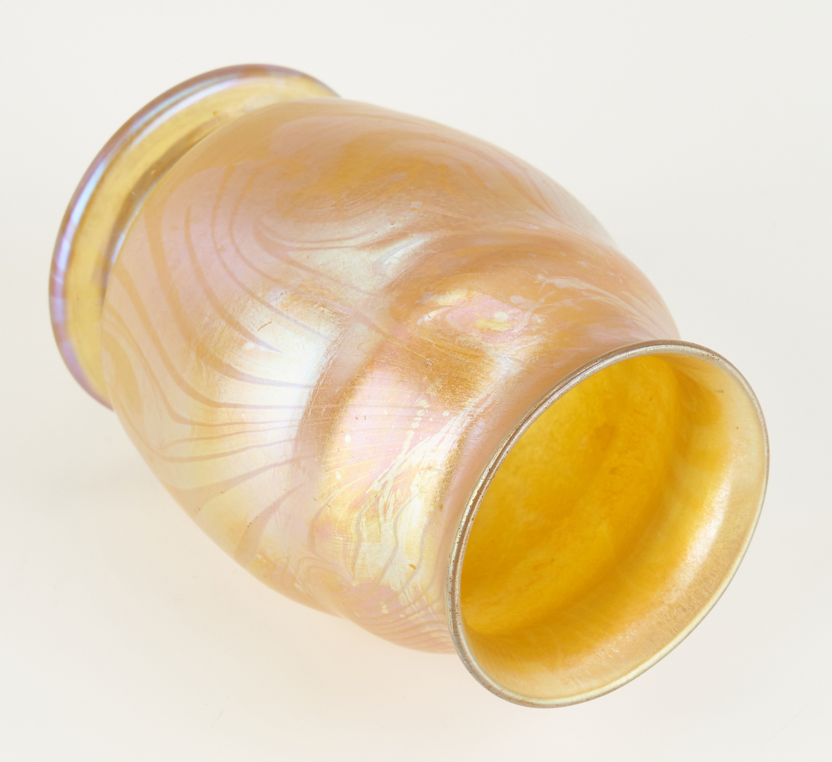 Lot 872: Signed LCT Tiffany Favrile Art Glass Vase