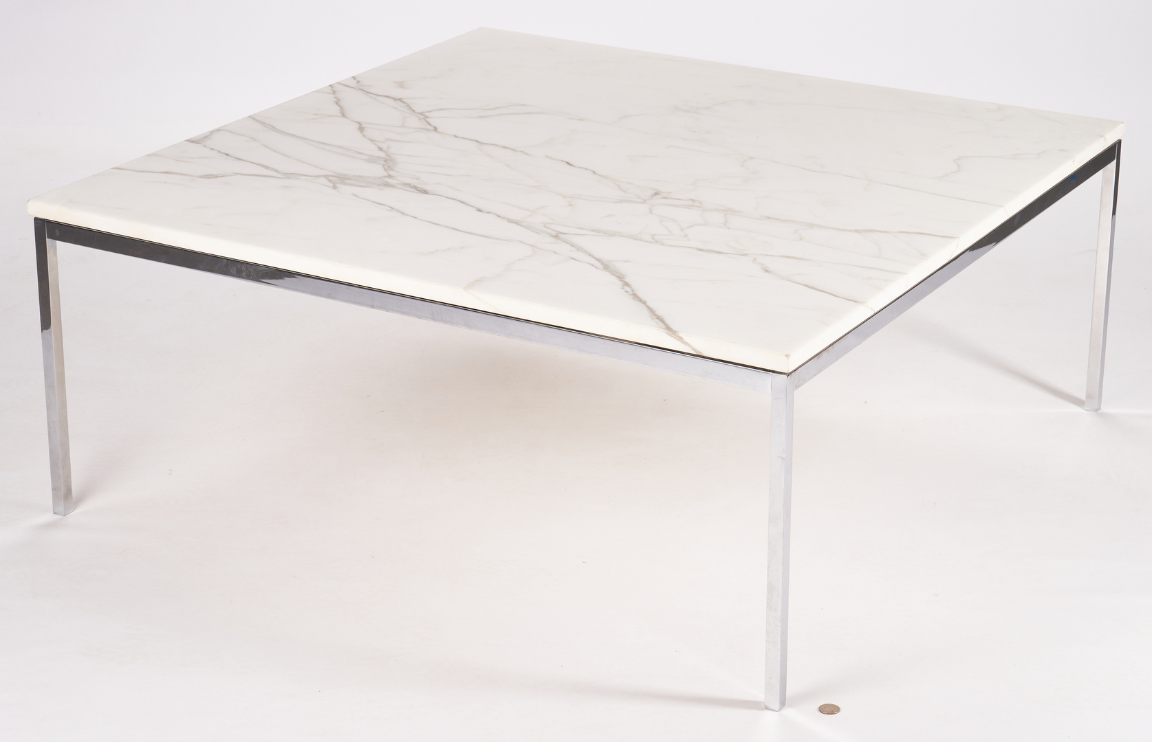 Lot 877: Knoll Mid- Century Marble Top Table, 42"